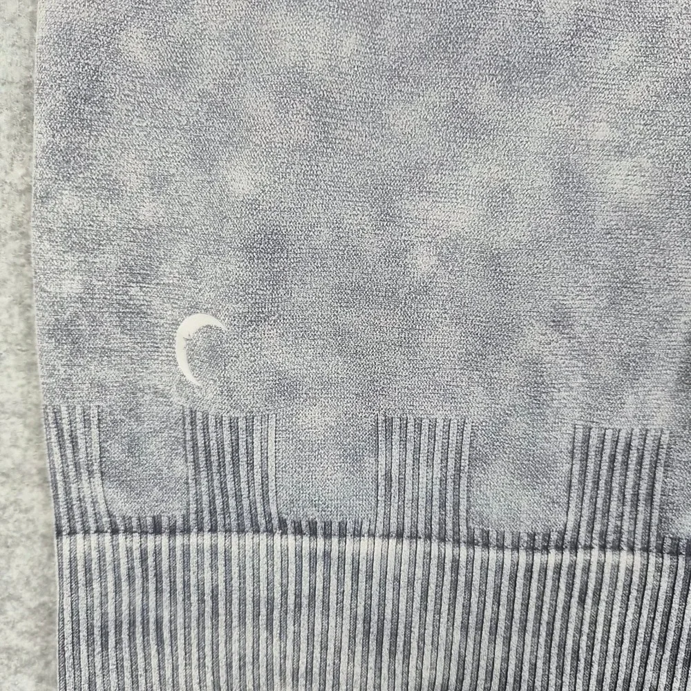 Zyia Active Gray Acid Wash Seamless Cropped Short‎ Sleeve Sweatshirt XXL NEW